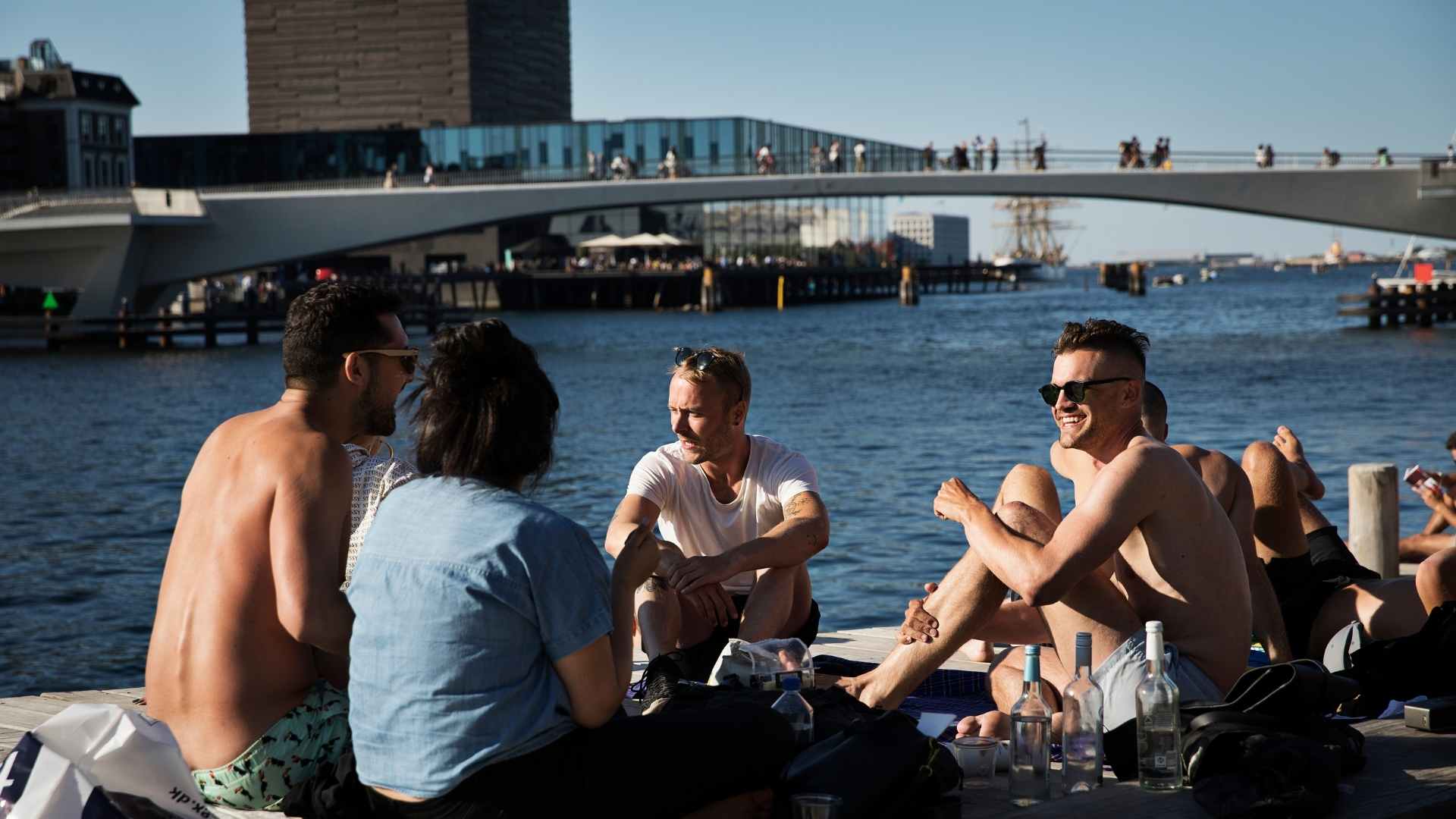 Copenhagen Harbour friends summer
